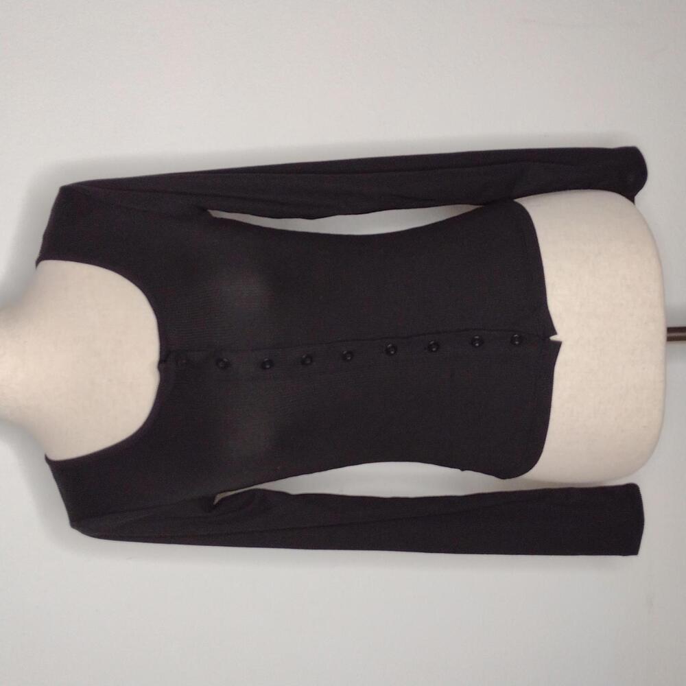 Black Long Sleeve Button-Down Top - Women